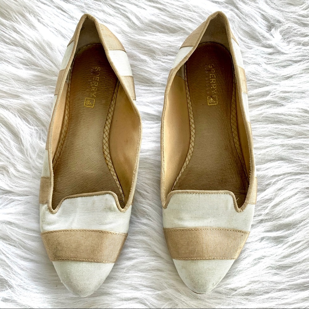 Sperry Top Sider Striped Canvas Point Toe Flats - image 3
